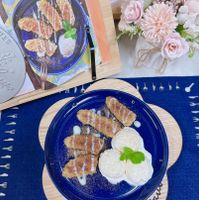 可能是豆腐、炸丸子和文字的圖像