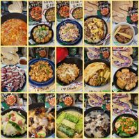 可能是豆腐、火鍋、炒麵、炒飯、西班牙大鍋飯、麵和文字的圖像