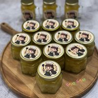 可能是軟膏、食物和文字的圖像