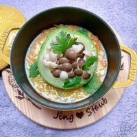 可能是‎豆腐、粥和‎顯示的文字是「 ‎AUB קש A AUS staw Stawo‎ 」‎‎ 的圖像