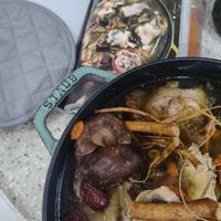 可能是火鍋、粥和文字的圖像
