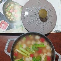 可能是粥、豆腐、火鍋和文字的圖像