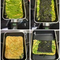 可能是歐姆蛋、鬆餅機和文字的圖像