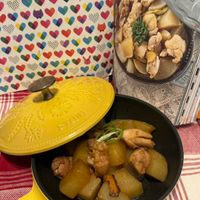 可能是豆腐、火鍋、香菇和文字的圖像