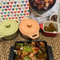 可能是火鍋、豆腐和文字的圖像