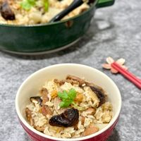 可能是粥、豆腐和香菇的圖像