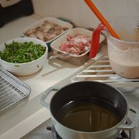 可能是粥、拉麵、豆腐和起司火鍋的圖像