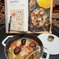 可能是火鍋、香菇和文字的圖像