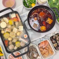 可能是火鍋、起司火鍋、豆腐和文字的圖像