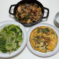 可能是香菇、豆腐和歐姆蛋的圖像
