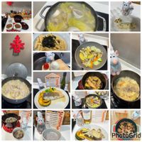 可能是粥、火鍋、豆腐、麵和文字的圖像