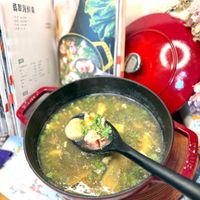 可能是豆腐、粥和文字的圖像