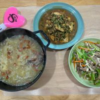 可能是豆腐、麵、拉麵和文字的圖像