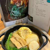 可能是火鍋、豆腐和文字的圖像