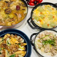 可能是豆腐、火鍋、香菇、粥和麵的圖像