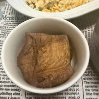 可能是粥、炒飯、豆腐和文字的圖像