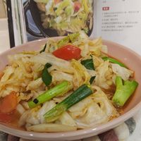 可能是豆腐、拉麵、炒麵和文字的圖像
