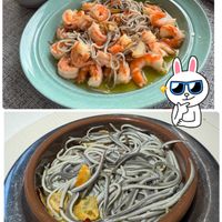 可能是義大利麵和鯷魚的圖像