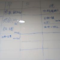 可能是顯示的文字是「地瓜20 200 kea 飯潤 飯 縄 250kcal 白飯+音 出肉 + 400kal 海味+蝦 油保+豆濃 sooked 600 keal 」的圖像