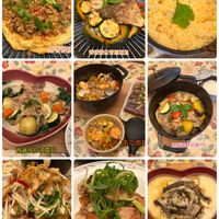 可能是西班牙大鍋飯、北非小米飯、炒飯、豆腐和文字的圖像
