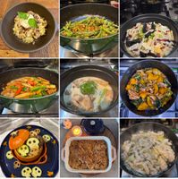 可能是炒麵、豆腐、麵、炒飯和西班牙大鍋飯的圖像