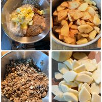 可能是豆腐、蘋果和牧羊人派的圖像