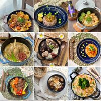 可能是義大利麵、燉小牛膝、炒麵、豆腐和文字的圖像
