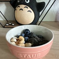 可能是食物和顯示的文字是「 ၁ 00 .... 00 0ο 1T7 STAUB 」的圖像