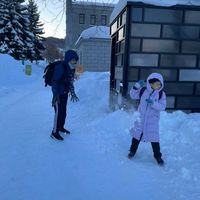 可能是雪球、滑雪坡和北極圈的圖像