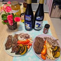 可能是肉排和文字的圖像