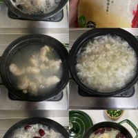 可能是火鍋、粥、麵、豆腐和文字的圖像