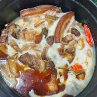 可能是火鍋、豆腐和粥的圖像