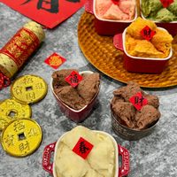 可能是火鍋、豆腐和文字的圖像