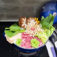 可能是豆腐、麵和火鍋的圖像