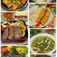 可能是豆腐、燉小牛膝和文字的圖像