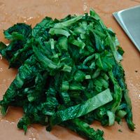 可能是莙薘菜、綠葉甘藍和紫蘇的圖像