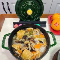 可能是豆腐、火鍋、粥和文字的圖像