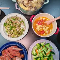 可能是麵、豆腐和火鍋的圖像
