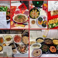 可能是拉麵、炒飯、炒麵、豆腐和文字的圖像