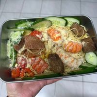 可能是蝦和義大利麵的圖像