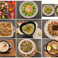 可能是拉麵、義大利麵、炒麵、豆腐和顯示的文字是「 8一福 福 TAUD SOVS STAUB STAUS Ni 」的圖像