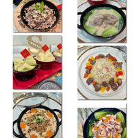 可能是壽司、豆腐、印度香料飯和文字的圖像