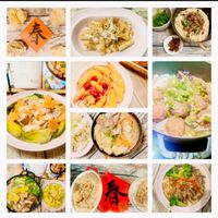 可能是炒飯、麵、豆腐、火鍋和顯示的文字是「泰」的圖像