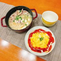 可能是豆腐、粥和火鍋的圖像