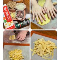 可能是義大利麵和文字的圖像