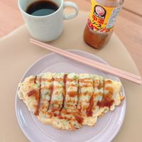 可能是歐姆蛋和文字的圖像