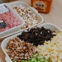 可能是香菇、豆腐和文字的圖像