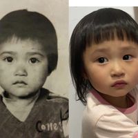 可能是嬰兒和瀏海的圖像