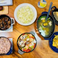 可能是粥、豆腐和炒飯的圖像