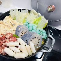 可能是豆腐、火鍋和文字的圖像